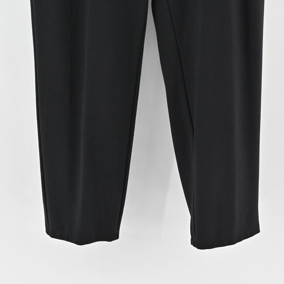 EILEEN FISHER Womens Pants Size L Classic Black Straight Leg Trousers Corpcore - Picture 3 of 11